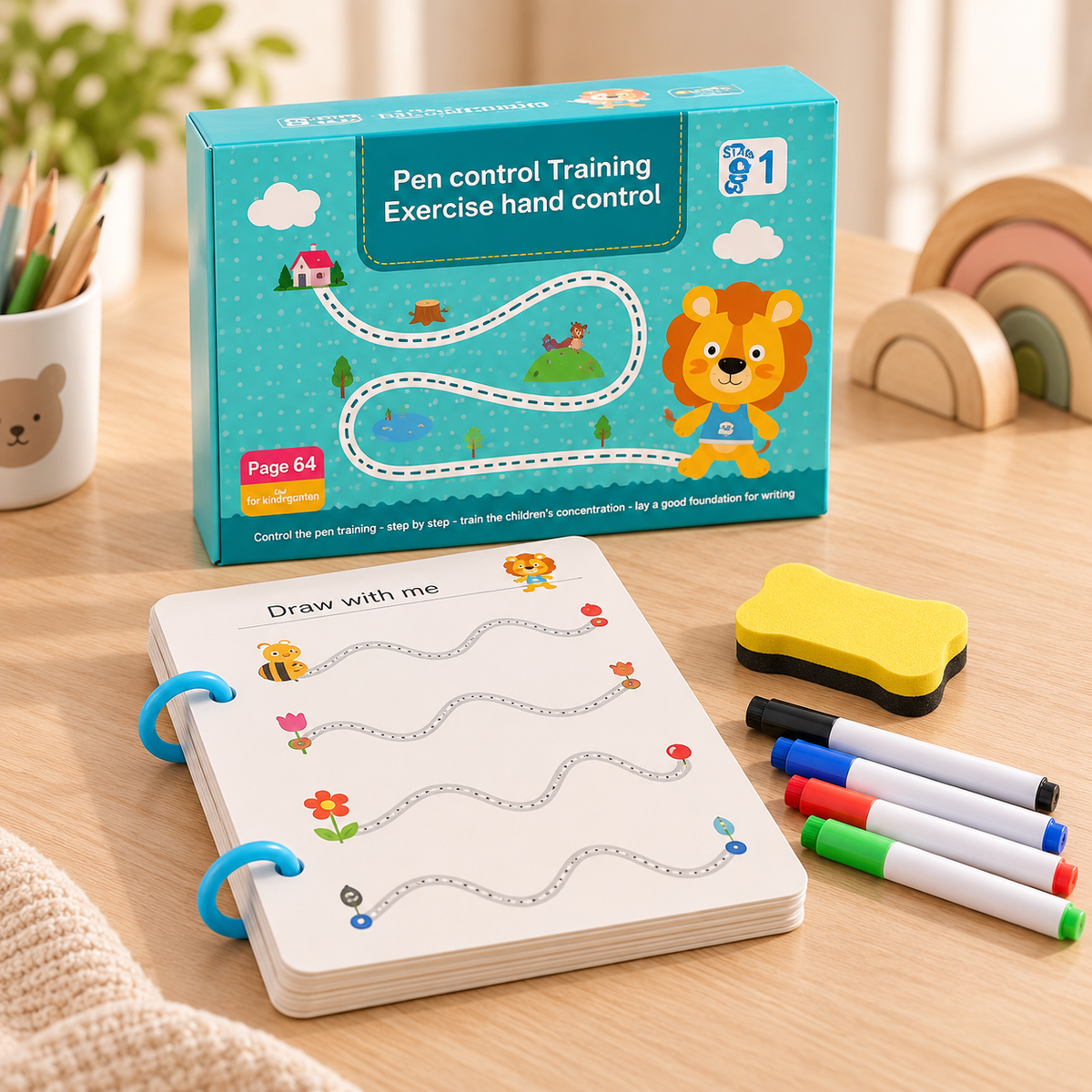 Cuaderno Interactivo Montessori Reutilizable | 64 Páginas