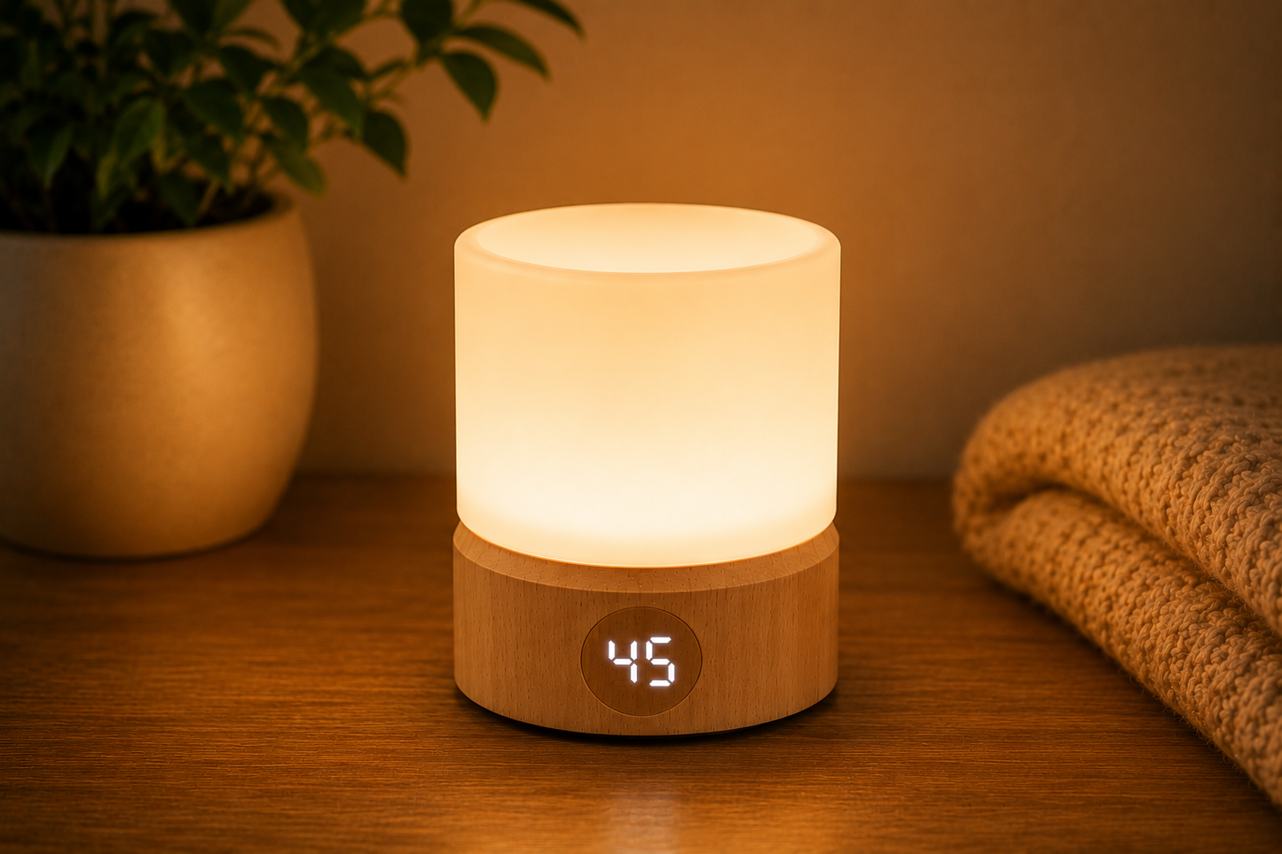 Lámpara Nocturna LED Recargable con Temporizador USB