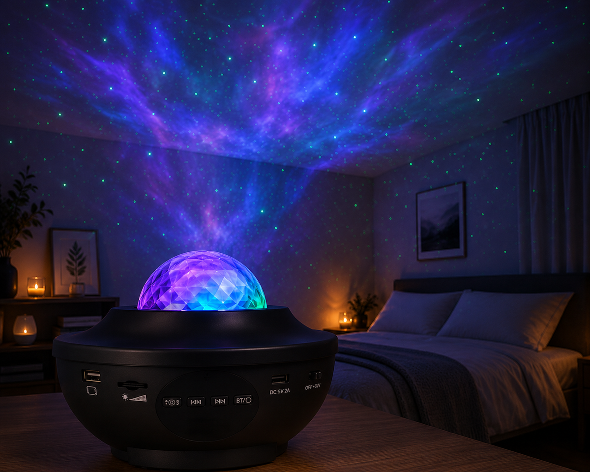 Proyector Galaxia con Estrellas y Bluetooth