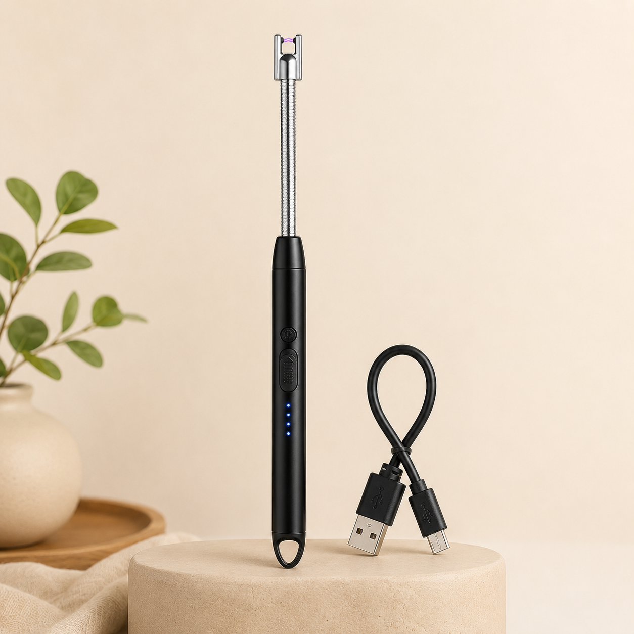 Encendedor Eléctrico USB Flexible Recargable para Velas, Cocina y Parrilla
