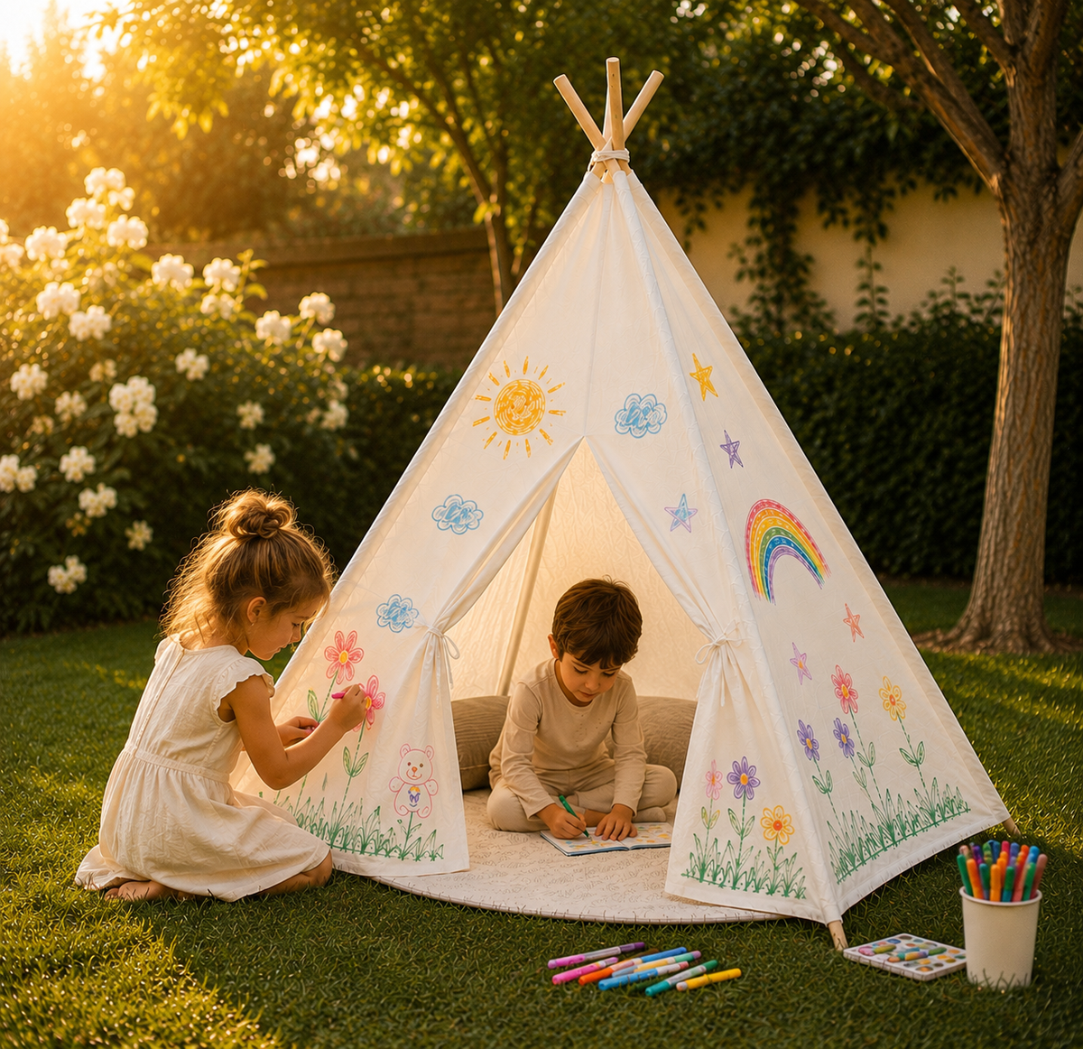 Tienda Tipi Infantil para Pintar y Lavable